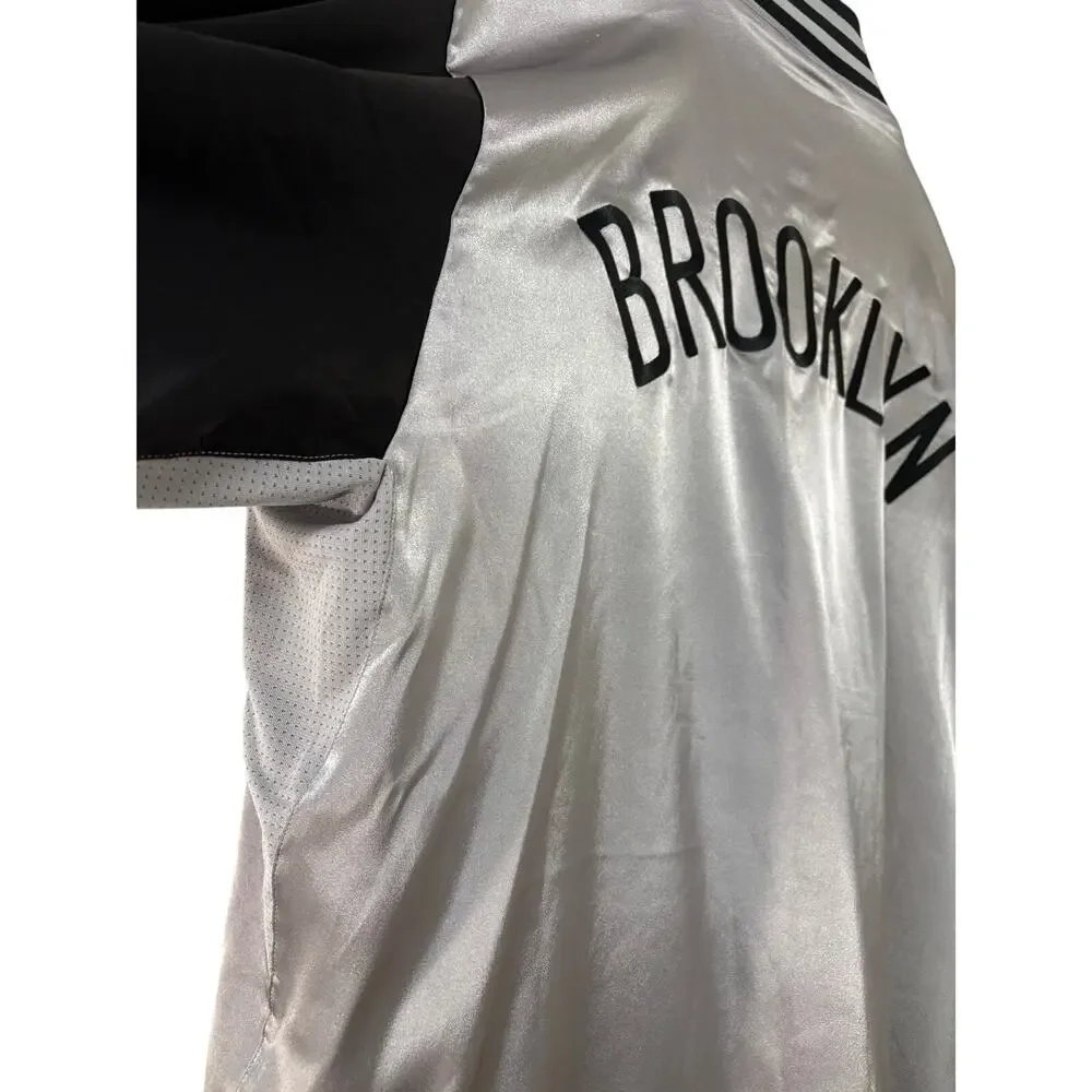 Adidas Brooklyn Nets On-Court Shooting Shirt Men's 2XL Silver Gray Basketball